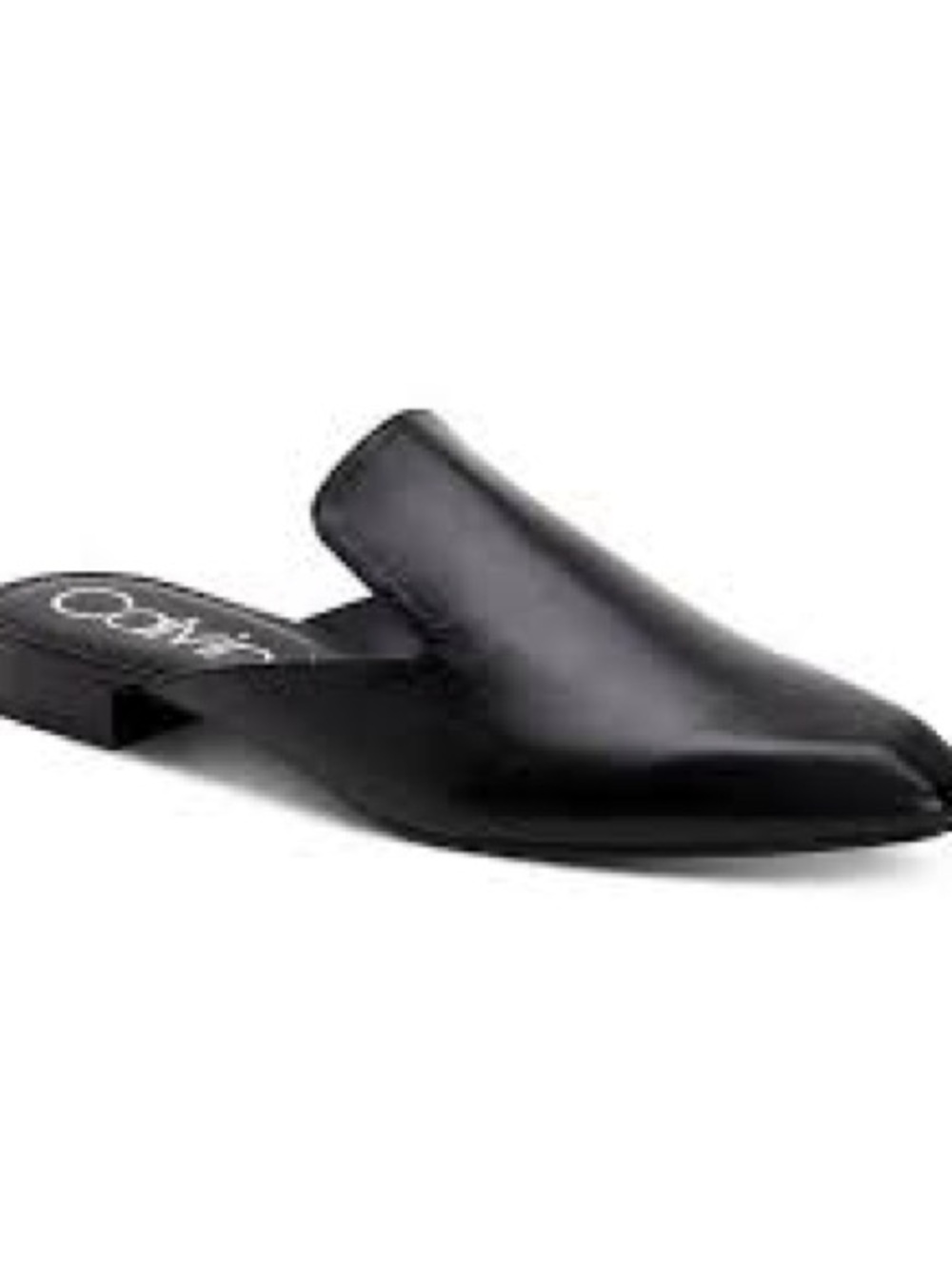 Calvin Klein Leather Pointed Toe Mules